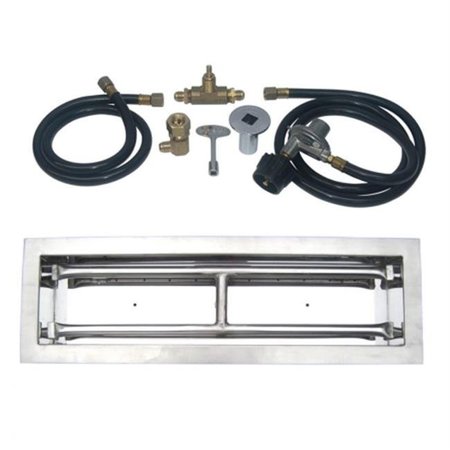 TRETCO Tretco OB4SS-BK1-18-LP 18 in. Stainless Steel Drop-In Rectangular Burner Kit; Liquid Propane OB4SS-BK1-18-LP